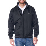 Alpine Swiss Mens Lightweight Bomber Jacket Casual Windbreaker Varsity Coat – Black Gray