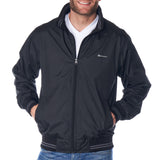 Alpine Swiss Mens Lightweight Bomber Jacket Casual Windbreaker Varsity Coat – Black Gray
