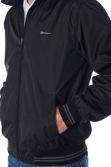 Alpine Swiss Mens Lightweight Bomber Jacket Casual Windbreaker Varsity Coat – Black Gray