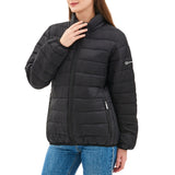 Alpine Swiss Amy Womens Puffer Jacket Insulated Water Resistant Lightweight Down – Black