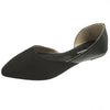 Alpine Swiss Anya Womens D’Orsay Pointed Toe Ballet Flats Dressy Slip On Shoes – Black