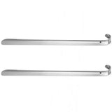 Alpine Swiss Metal Shoe Horn Long Handle 20” or 16” Shoe Helper Steel Shoehorn – Silver