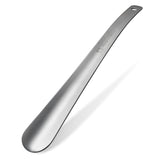 Alpine Swiss Metal Shoe Horn Long Handle 20” or 16” Shoe Helper Steel Shoehorn – Silver
