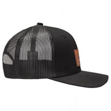 Alpine Swiss Mens Trucker Hat Snapback Mesh Back Cap Adjustable Baseball Cap – Black