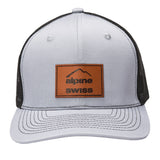 Alpine Swiss Mens Trucker Hat Snapback Mesh Back Cap Adjustable Baseball Cap – Gray