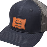 Alpine Swiss Mens Trucker Hat Snapback Mesh Back Cap Adjustable Baseball Cap – Navy