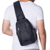 Alpine Swiss Sling Bag Crossbody Backpack Chest Pack Casual Day Bag Shoulder Bag – Black