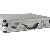 Alpine Swiss Executive Aluminum Briefcase Padded Laptop Briefcase For Men Hard Shell – Silver