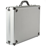 Alpine Swiss Executive Aluminum Briefcase Padded Laptop Briefcase For Men Hard Shell – Silver
