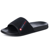 Alpine Swiss Athletic Slides For Men Flip Flop Sandals House Shoes Slippers For Men – Black