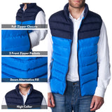 Alpine Swiss Mens Lightweight Down Puffer Vest Insulated Padded Sleeveless Jacket – Blue