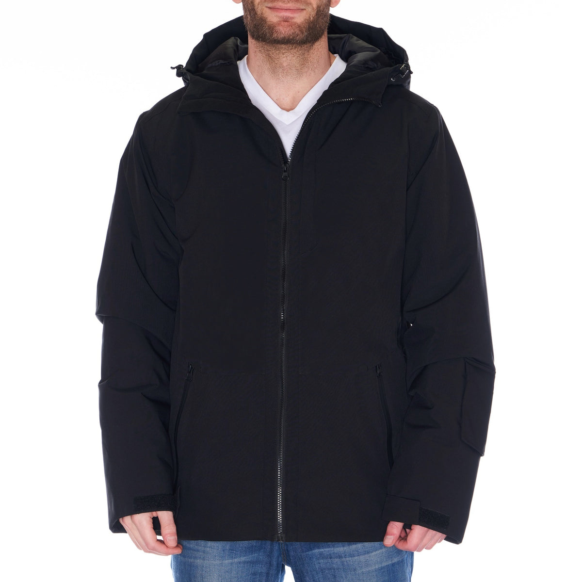 Alpine Swiss Mens Waterproof Ski Jacket Snowboarding Winter Snow Coat Raincoat – Black