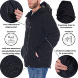 Alpine Swiss Mens Waterproof Ski Jacket Snowboarding Winter Snow Coat Raincoat – Black