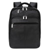 Alpine Swiss 13” Laptop Travel Backpack Genuine Leather Slim Carry On Daypack – Black