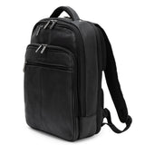 Alpine Swiss 13” Laptop Travel Backpack Genuine Leather Slim Carry On Daypack – Black