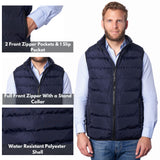 Alpine Swiss Mens Lightweight Down Alternative Puffer Vest Sleeveless Jacket – Navy