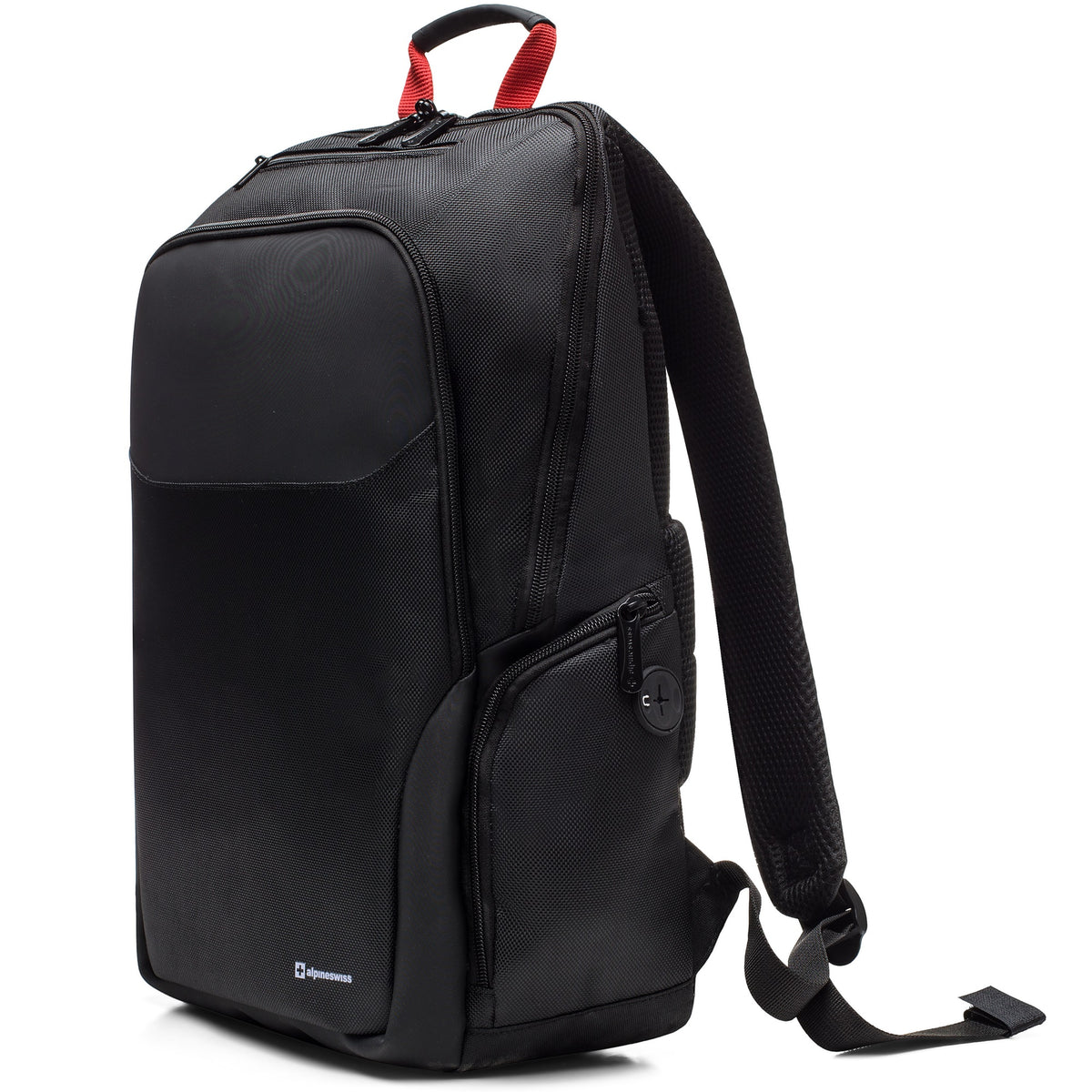 Alpine Swiss 16” Laptop Backpack Slim Travel Computer Bag Business Daypack – Black