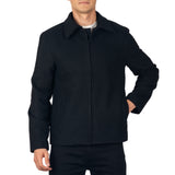 Alpine Swiss Grant Mens Jacket 28" James Dean Style Bomber with Zippered Pockets – Black