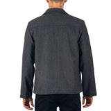 Alpine Swiss Grant Mens Jacket 28" James Dean Style Bomber with Zippered Pockets – Gray