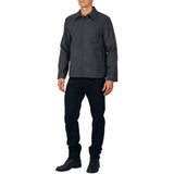 Alpine Swiss Grant Mens Jacket 28" James Dean Style Bomber with Zippered Pockets – Gray