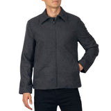 Alpine Swiss Grant Mens Jacket 28" James Dean Style Bomber with Zippered Pockets – Gray
