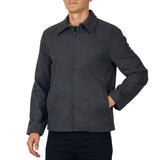 Alpine Swiss Grant Mens Jacket 28" James Dean Style Bomber with Zippered Pockets – Gray