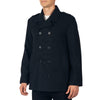 Alpine Swiss Jake Mens Pea Coat Wool Blend Double Breasted Dress Jacket Peacoat – Black