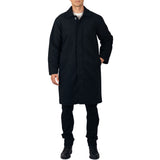 Alpine Swiss Mens Zach Knee Length Jacket Top Coat Trench Wool Blend Overcoat – Black