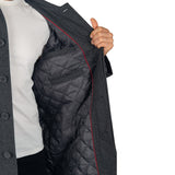 Alpine Swiss Mens Zach Knee Length Jacket Top Coat Trench Wool Blend Overcoat – Gray
