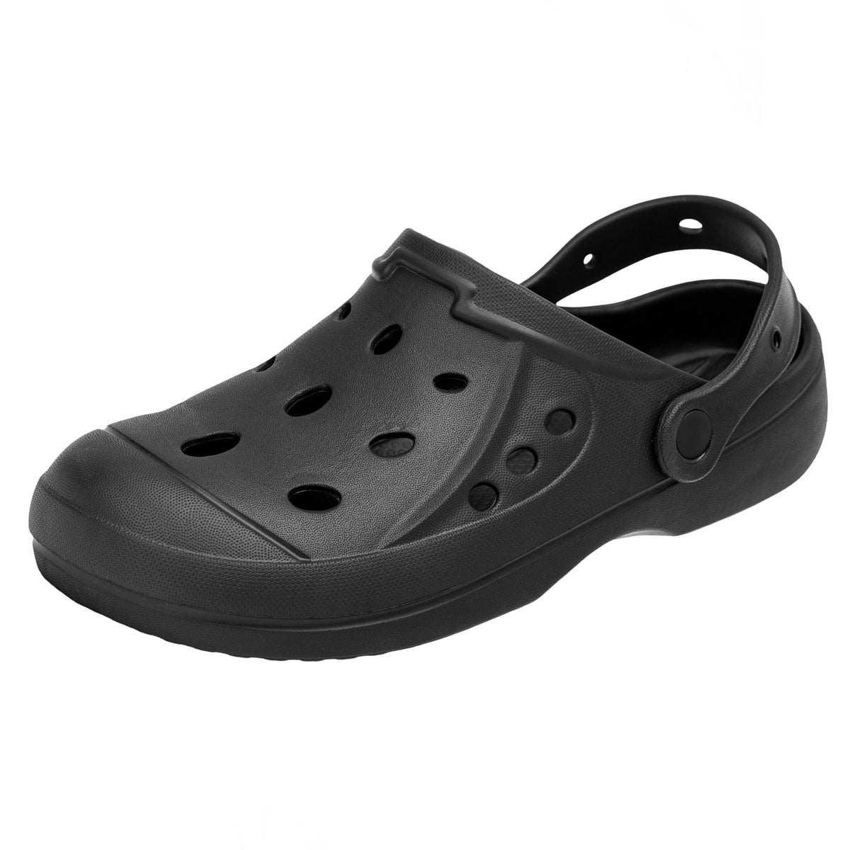Alpine Swiss Mens Clogs Lightweight Slip On Water Sandals Comfort Garden Shoes – Black