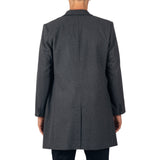 Alpine Swiss Luke Mens Wool Blend Overcoat Single Breasted Coat Tailored Topcoat – Gray