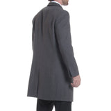 Alpine Swiss Luke Mens Wool Blend Overcoat Single Breasted Coat Tailored Topcoat – Gray