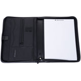 Alpine Swiss Zippered Writing Pad Business Organizer Portfolio with Tablet Sleeve – Black