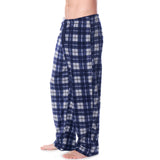 Alpine Swiss Mens Pajama Set Cotton Top Flannel Fleece Pants PJ Lounge Sleepwear – Blue