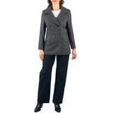 Alpine Swiss Emma Womens Peacoat Jacket Wool Blazer Double Breasted Overcoat – Gray
