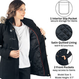 Alpine Swiss Duffy Womens Wool Duffle Coat Removable Hood Winter Toggle Overcoat – Black