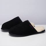 Alpine Swiss Mens Microsuede Memory Foam Scuff Slippers Comfort Slip On Shoes – Black