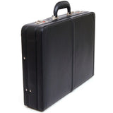 Alpine Swiss Mens Briefcase Expandable Genuine Leather Attache Briefcase For Men – Black