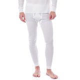 Alpine Swiss Mens Thermal Underwear Bottoms Waffle Long Johns Base Layer Pant – White