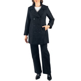 Alpine Swiss Norah Womens Wool Peacoat Classic Double Breasted Coat – Black