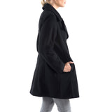 Alpine Swiss Norah Womens Wool Peacoat Classic Double Breasted Coat – Black