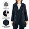 Alpine Swiss Norah Womens Wool Peacoat Classic Double Breasted Coat – Black