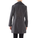 Alpine Swiss Norah Womens Wool Peacoat Classic Double Breasted Coat – Gray