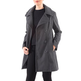 Alpine Swiss Norah Womens Wool Peacoat Classic Double Breasted Coat – Gray