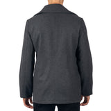 Alpine Swiss Mason Mens Wool Blend Pea Coat Classic Double Breasted Winter Coat Warm – Gray