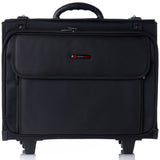 Alpine Swiss Rolling Briefcase Laptop Bag For Men Women Hard Side Catalog Case – Black