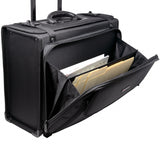 Alpine Swiss Rolling Briefcase Laptop Bag For Men Women Hard Side Catalog Case – Black