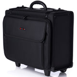 Alpine Swiss Rolling Briefcase Laptop Bag For Men Women Hard Side Catalog Case – Black