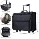 Alpine Swiss Rolling Briefcase Laptop Bag For Men Women Hard Side Catalog Case – Black