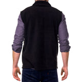 Alpine Swiss Mens Full Zip Up Fleece Vest Lightweight Warm Sleeveless Jacket – Black
